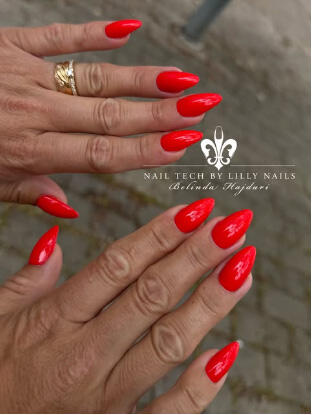 röd naglar gelnaglar staffanstorp lilly nails